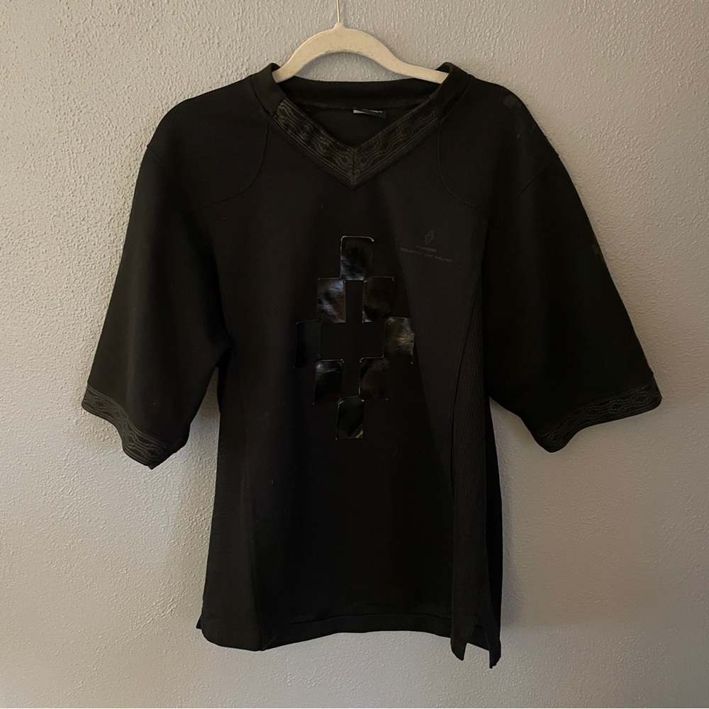 Marcelo Burlon Black Short Sleeve Cross Patch Sweatshirt Men’s Size M/L